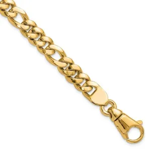 14K Yellow Figaro Bracelet Size 8.5