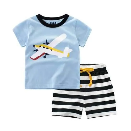 2pcs Printed Boys Clothing Sets