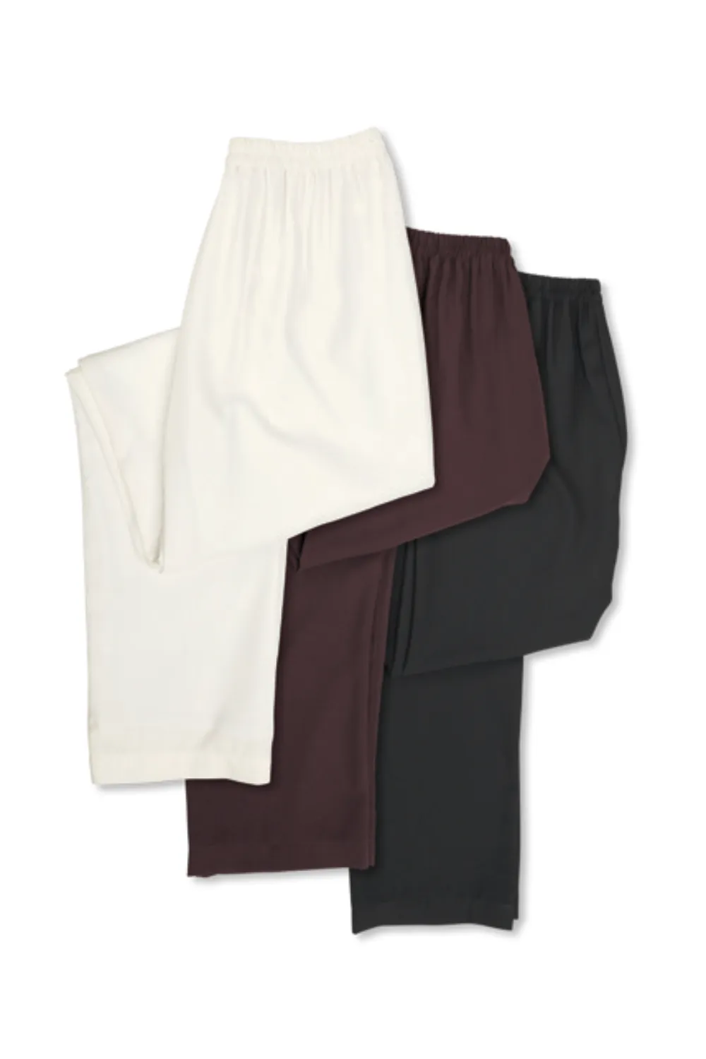 38" Elastic Waist Crepe Pants