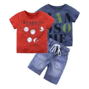 3Pcs Summer Boys Clothing Set For 1Y-9Y