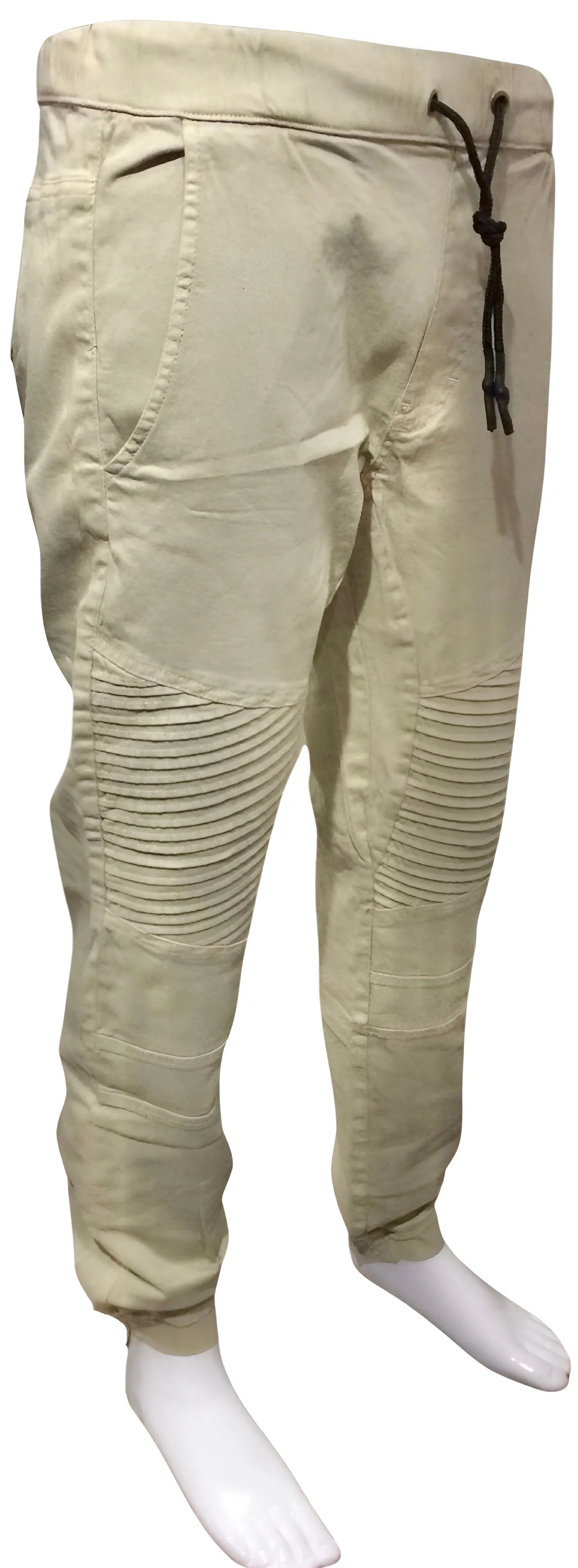 ^AKADEMIKS^ (QUICKSAND) RIBBED JOGGER STYLE PANTS (MEDIUM)