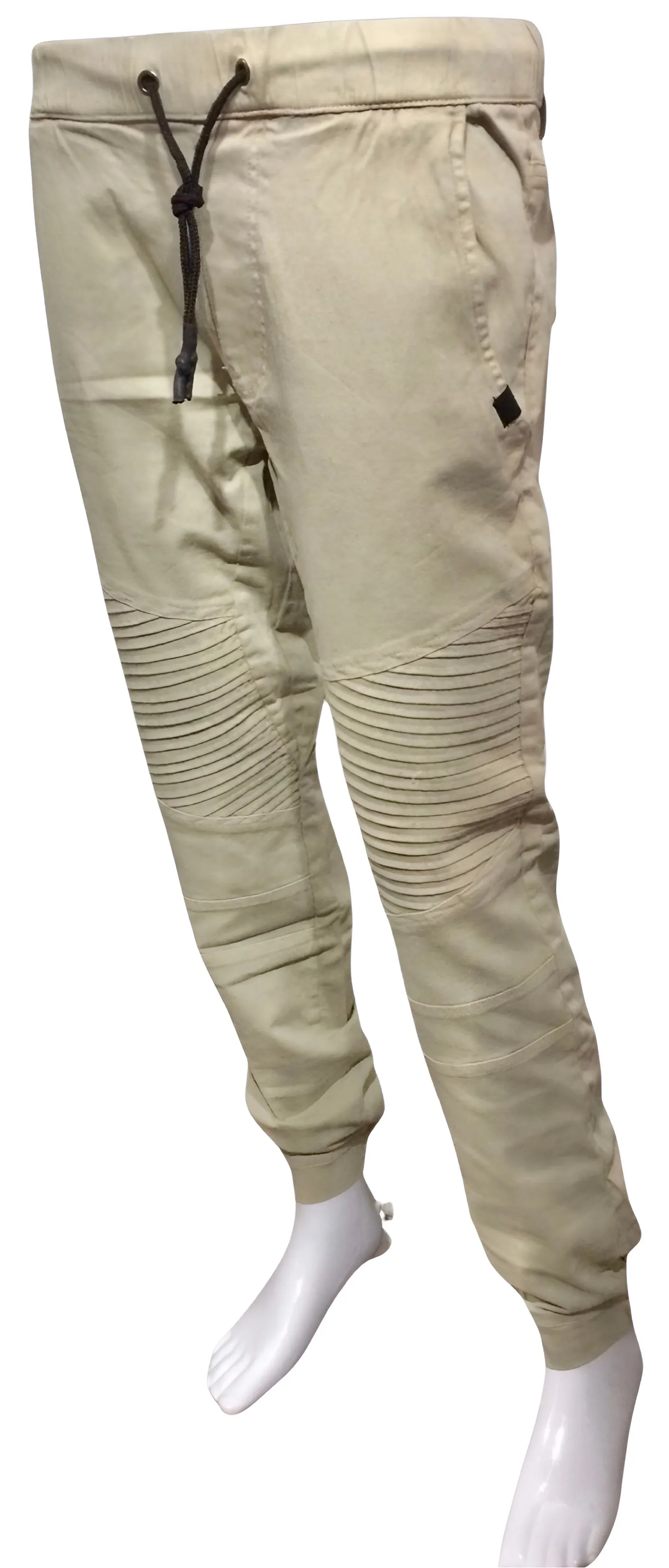 ^AKADEMIKS^ (QUICKSAND) RIBBED JOGGER STYLE PANTS (MEDIUM)