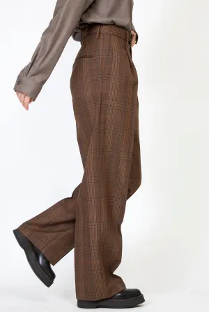 AURALEE Bluefaced Wool Check Slacks