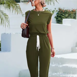 Bella Elastic Waist Casual Jumpsuit