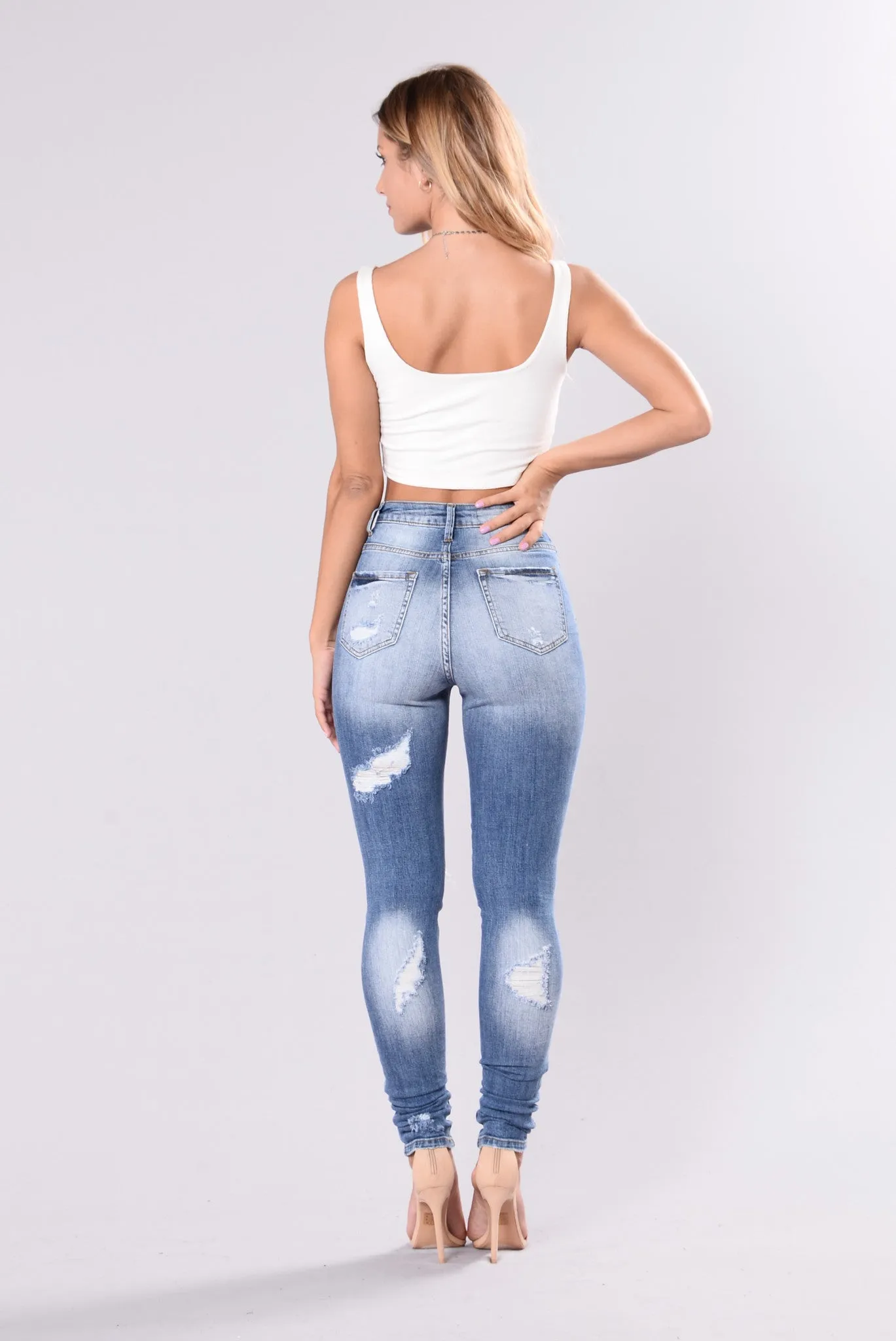 Bet You Won't Forget It Jeans - Medium Blue