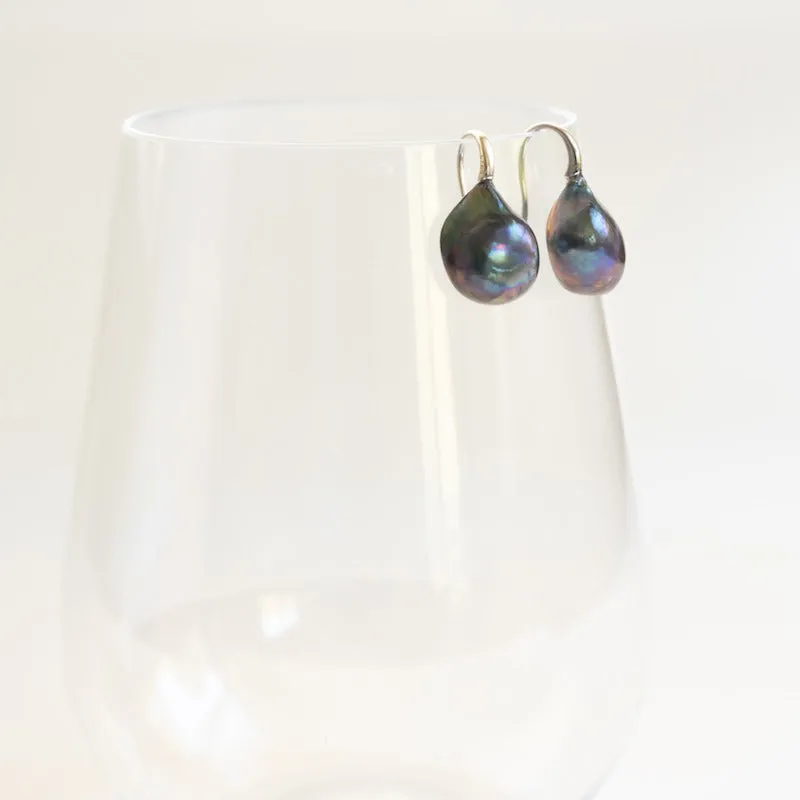 “Calypso” Teardrop Baroque Pearl Earrings