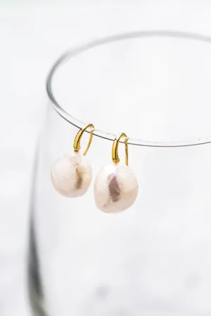 “Calypso” Teardrop Baroque Pearl Earrings