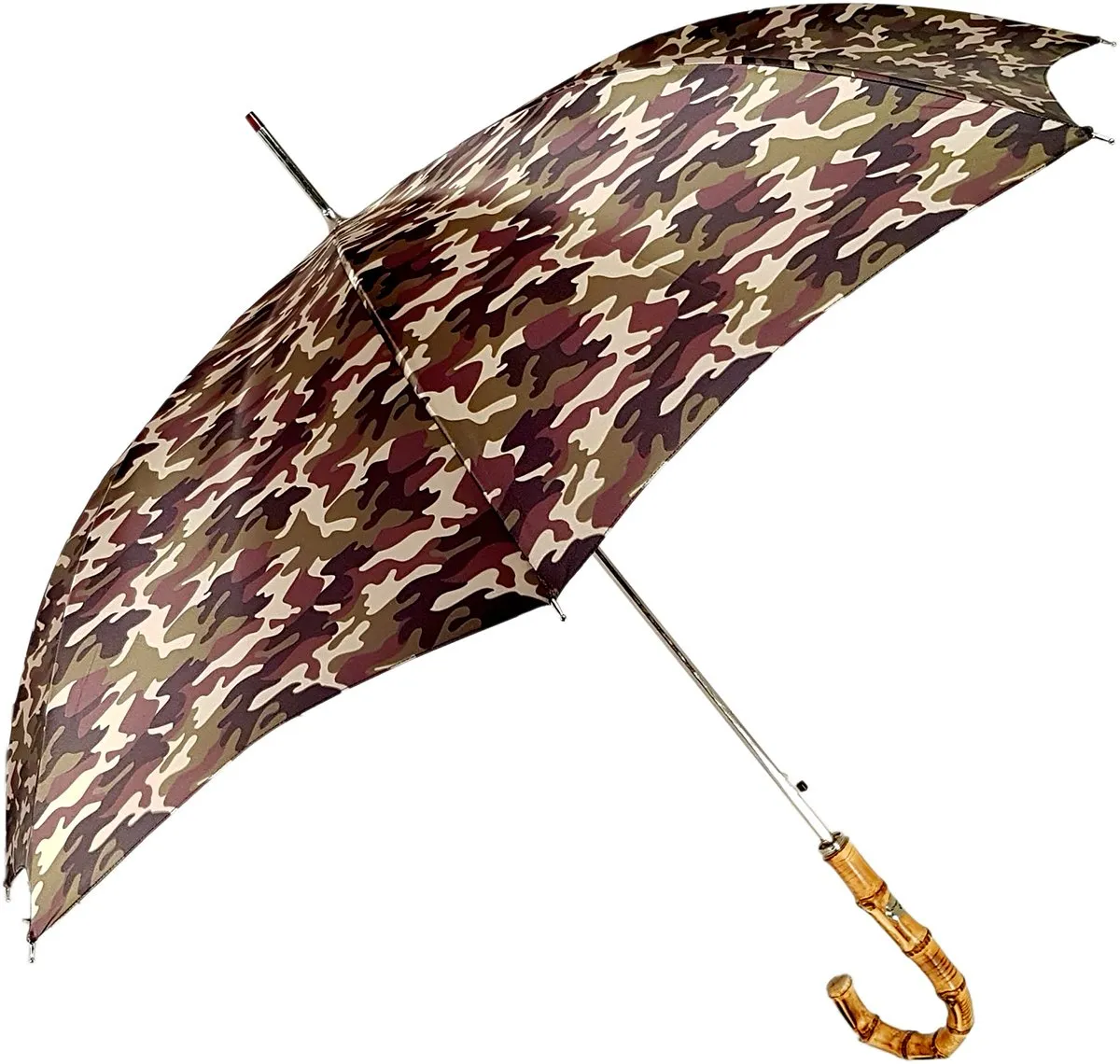 Camouflage Umbrella With Bamboo Handle