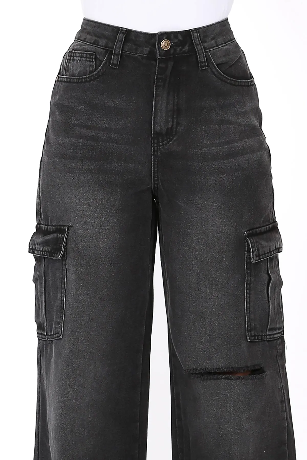 Cargo Wide Leg Jeans