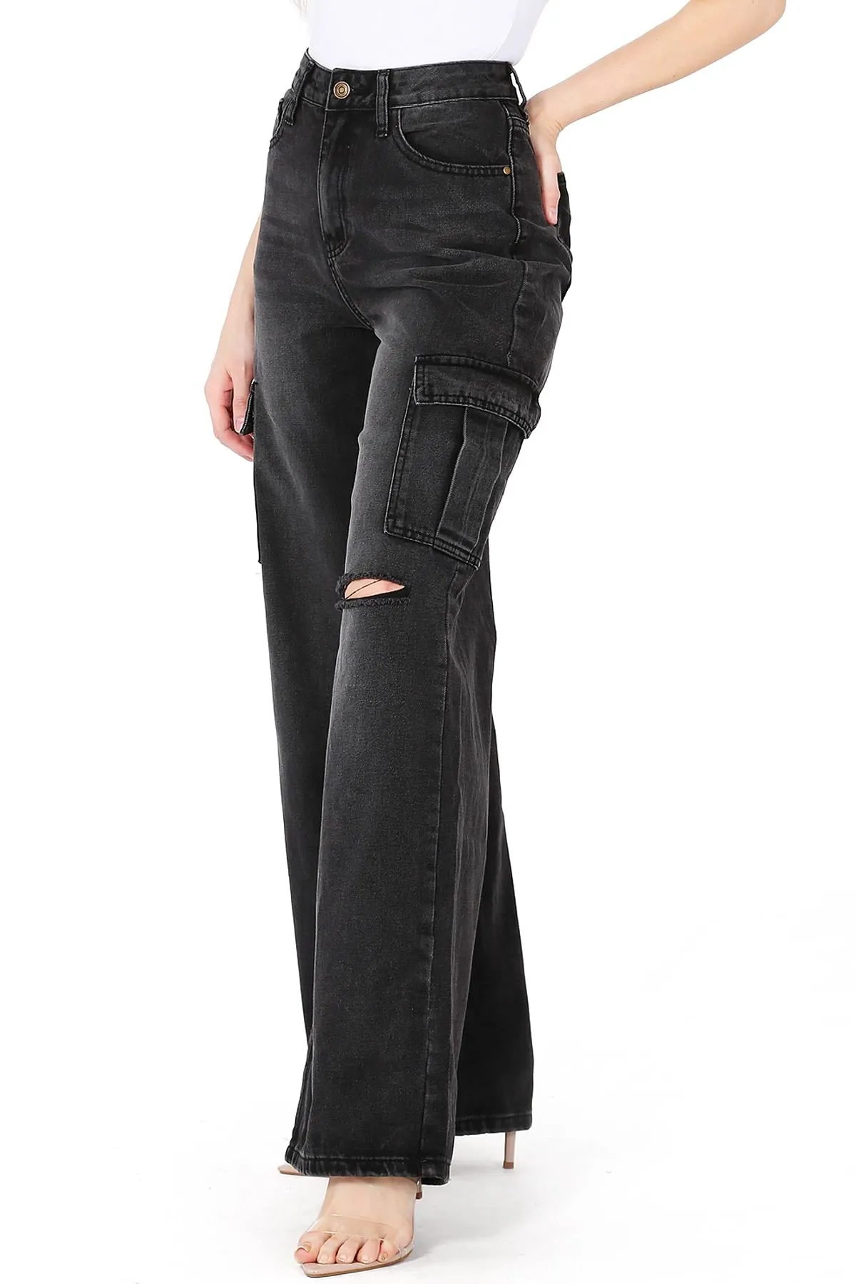 Cargo Wide Leg Jeans