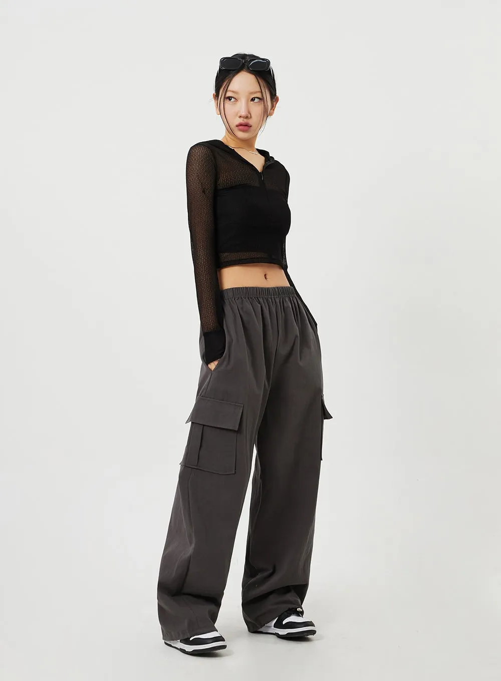 Cargo Wide Leg Track Pants CM302