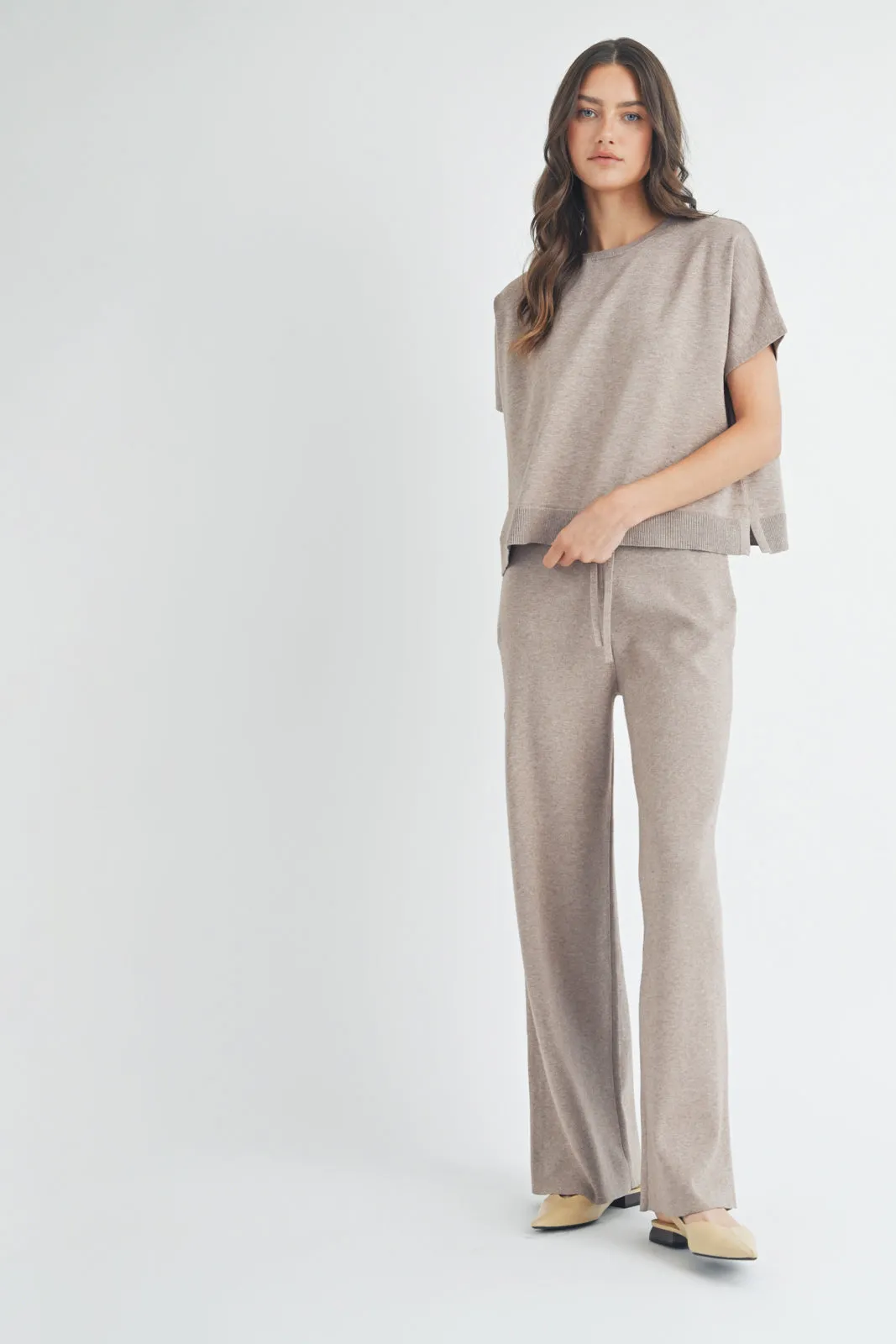 Casual Pants Set- Mocha