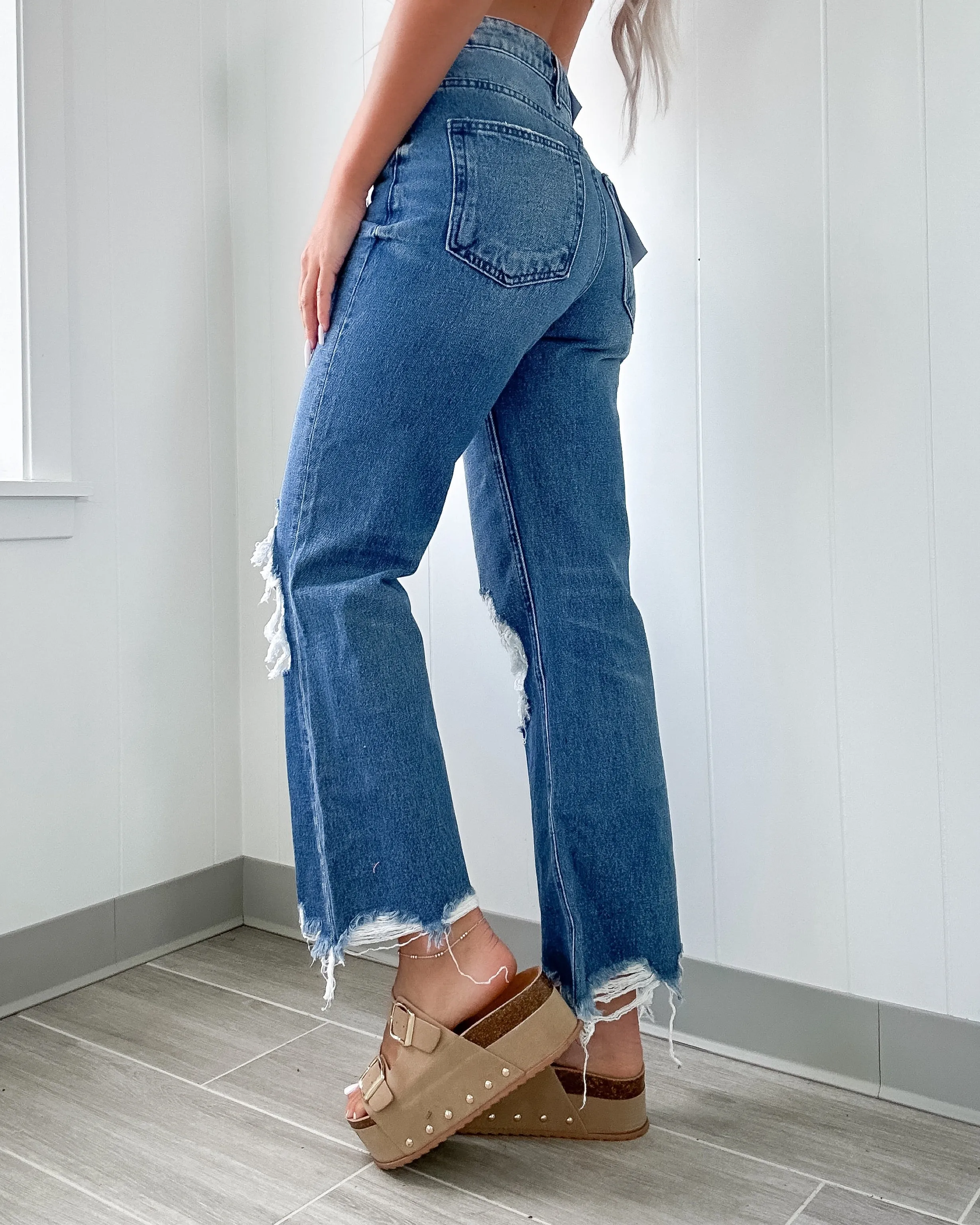 Claire 90's Vintage Cropped Flare Jeans