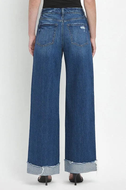 Constance Cuffed Wide Leg Jean