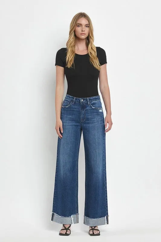 Constance Cuffed Wide Leg Jean