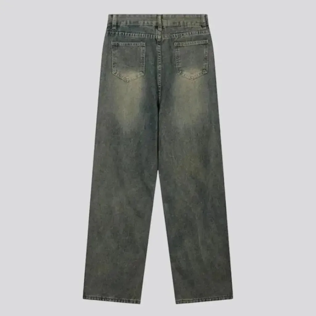 Distressed women's street jeans