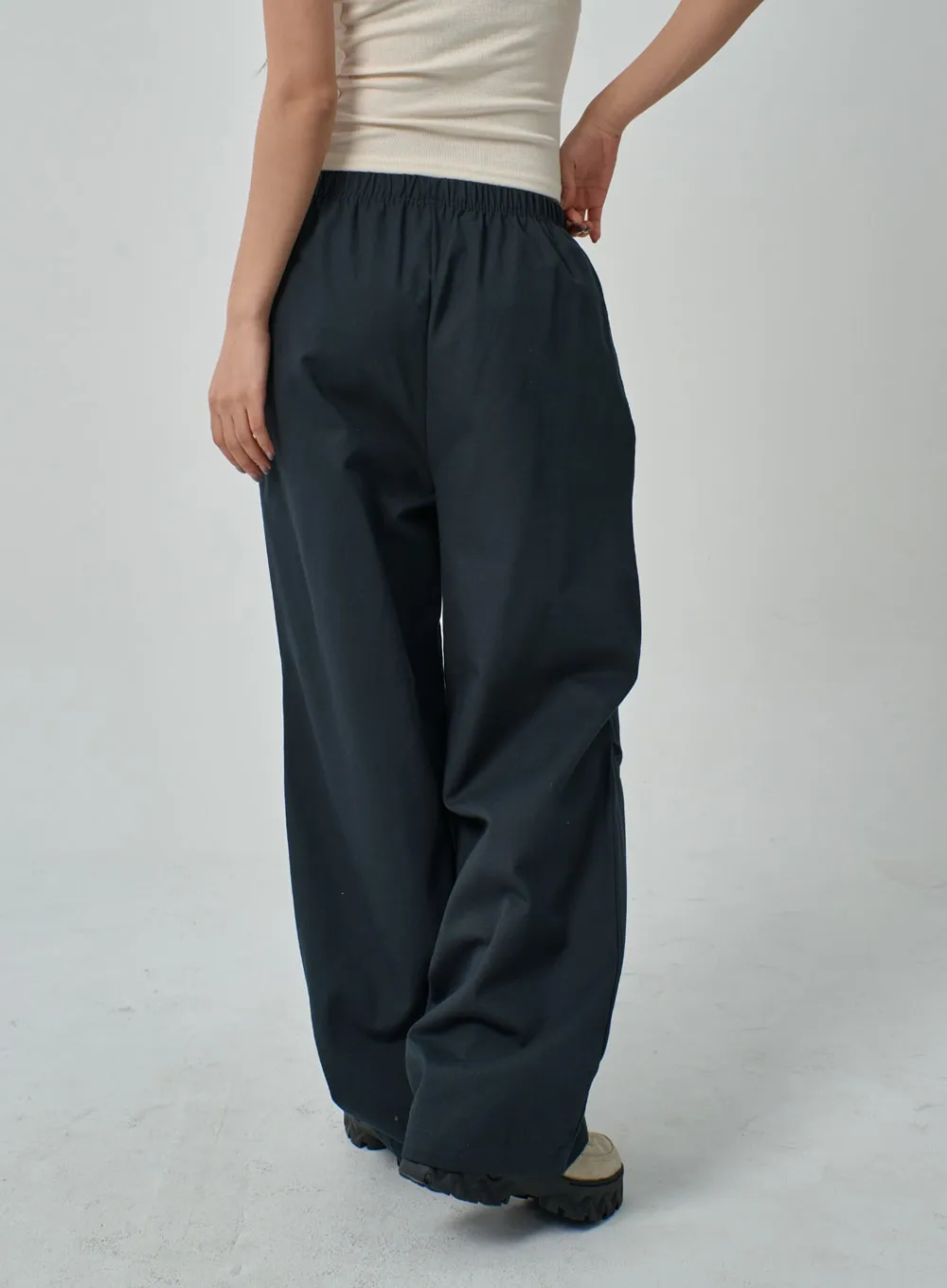 Drawstring Wide Track Pants IF314