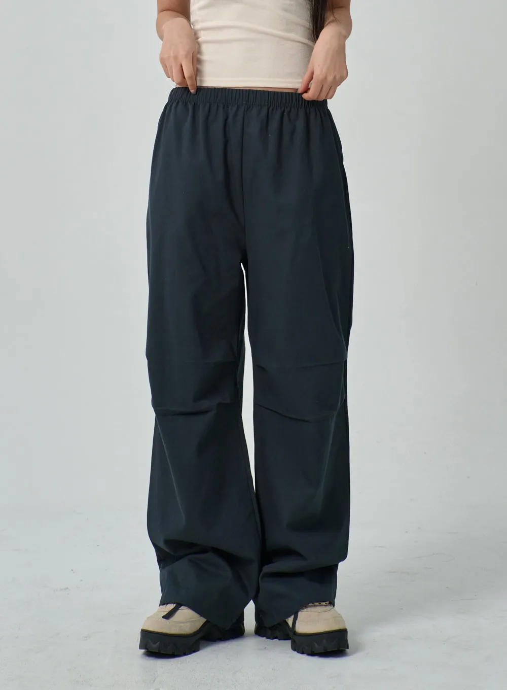 Drawstring Wide Track Pants IF314