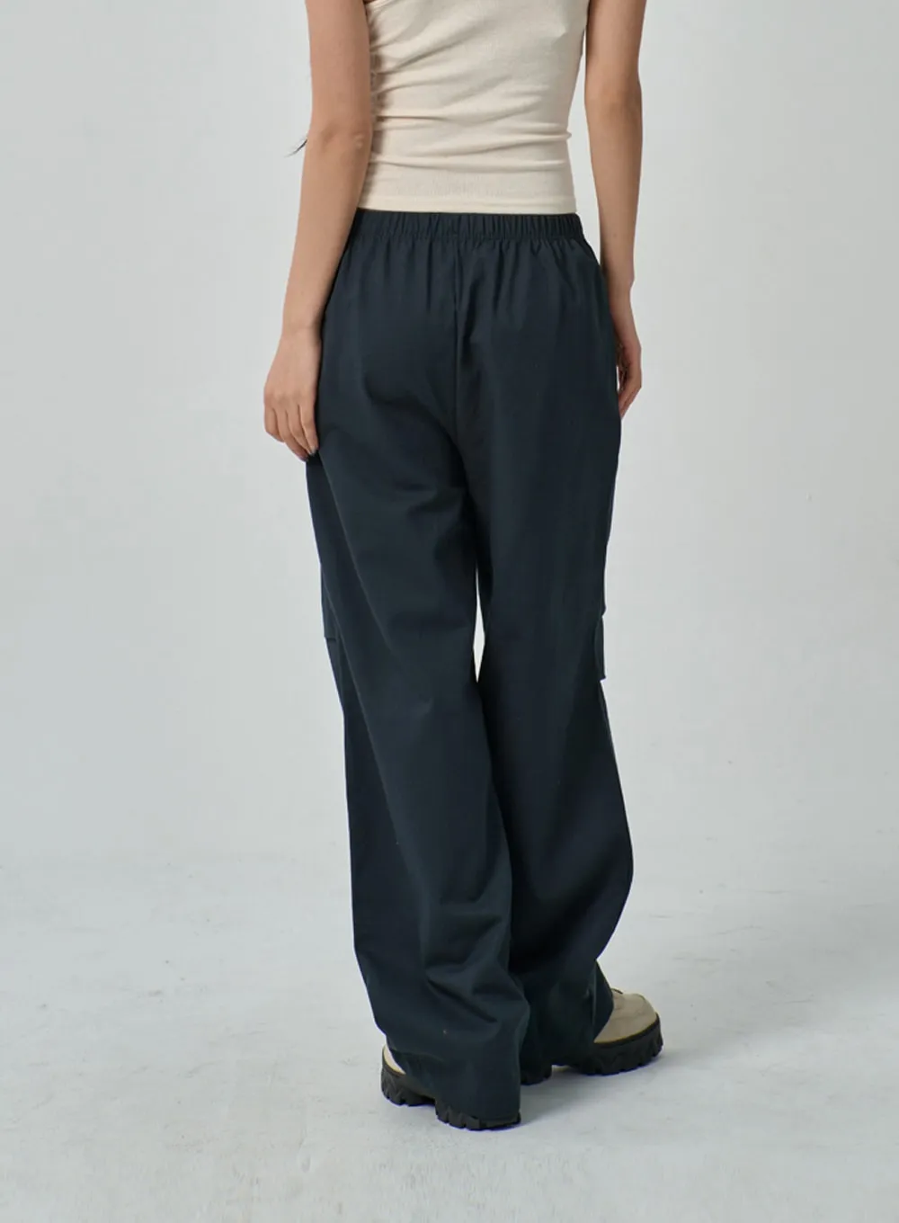 Drawstring Wide Track Pants IF314