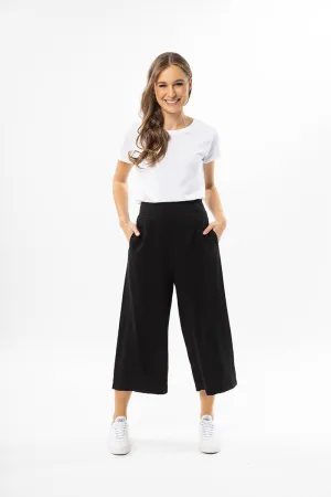 Essential Wide Leg Crop Pant - Black