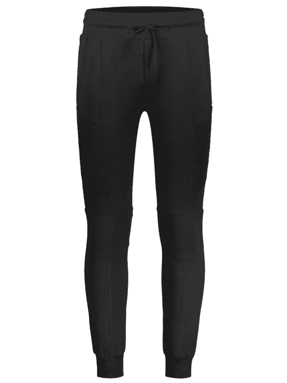 Fashion Ribbed Side Casual Jogger Pants