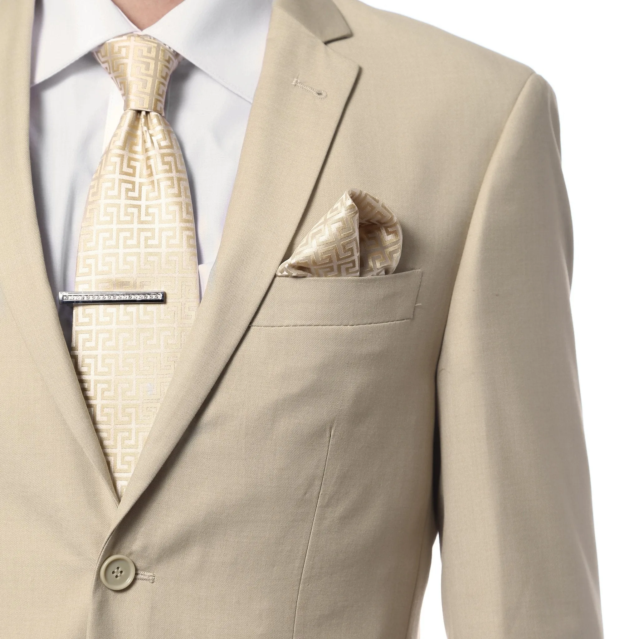 FS22 Mens Tan Regular Fit 2 Piece Suit