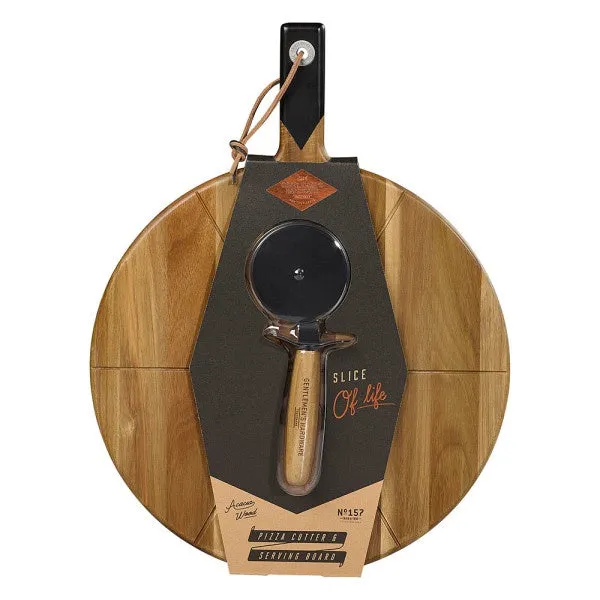 Gentlemen's Hardware Pizza Cutter & Serving Board Pizza Cutter