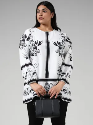 Gia White Printed Top