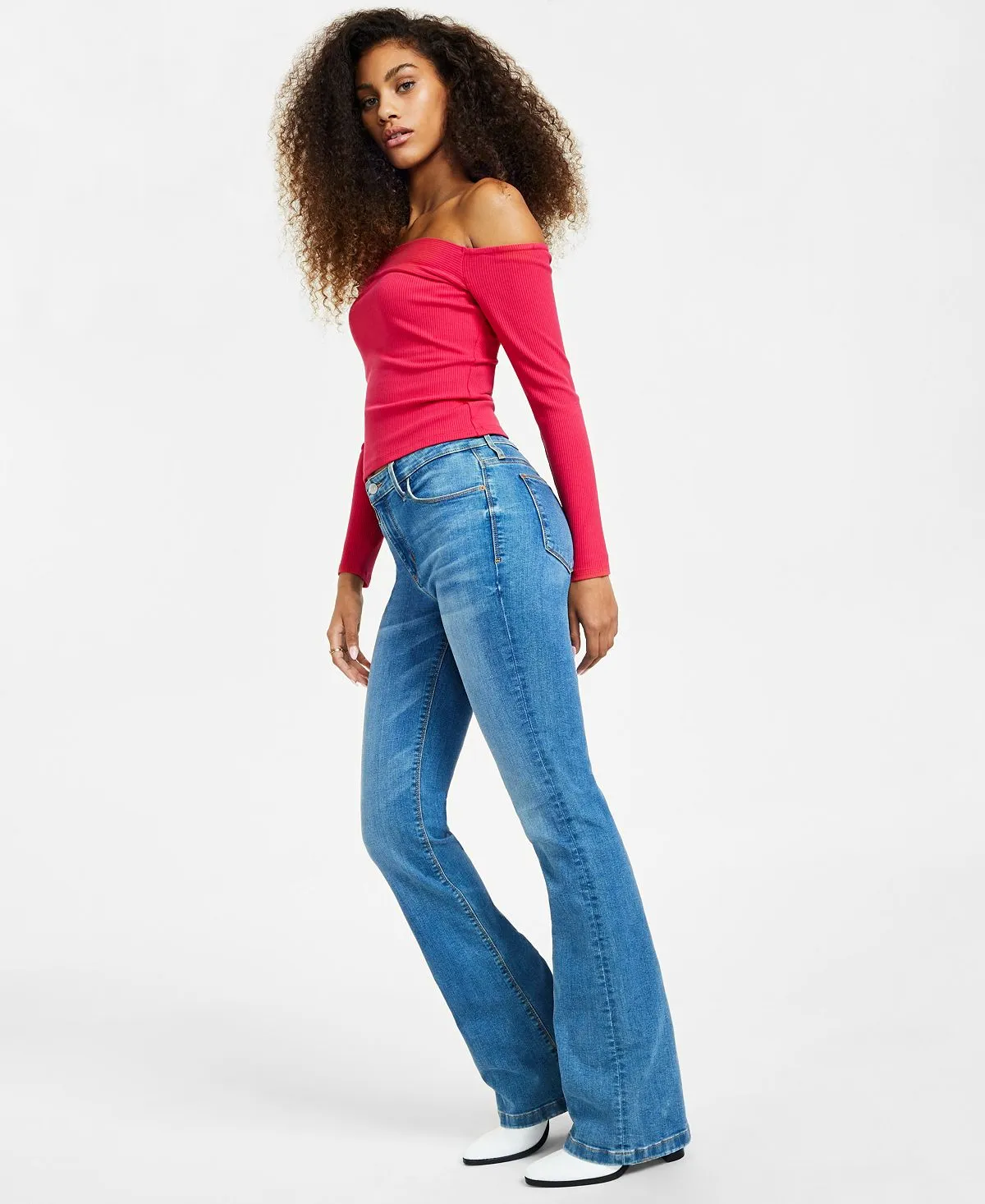 GUESS Women's Sexy Mid Rise Bootcut Jeans