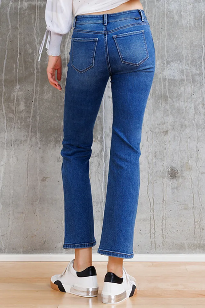 High Rise Mini Bootcut Jeans