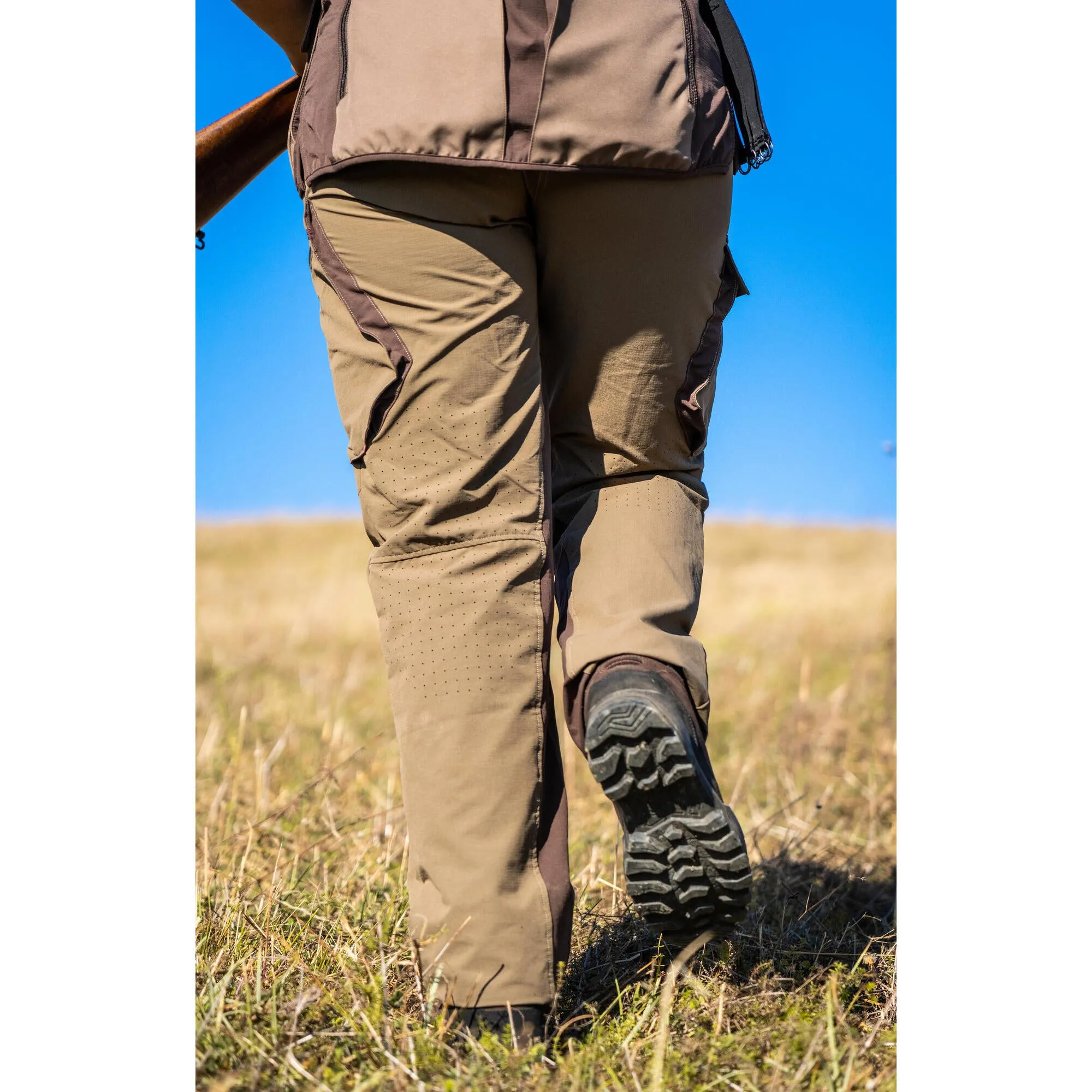 Hunting trousers LADIES 500 light, breathable, brown SOLOGNAC