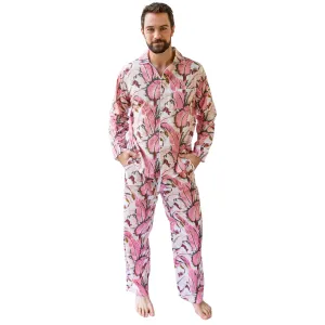 Men's Pink Martinique®, Banana Leaf Shirt   Pj Pant Set