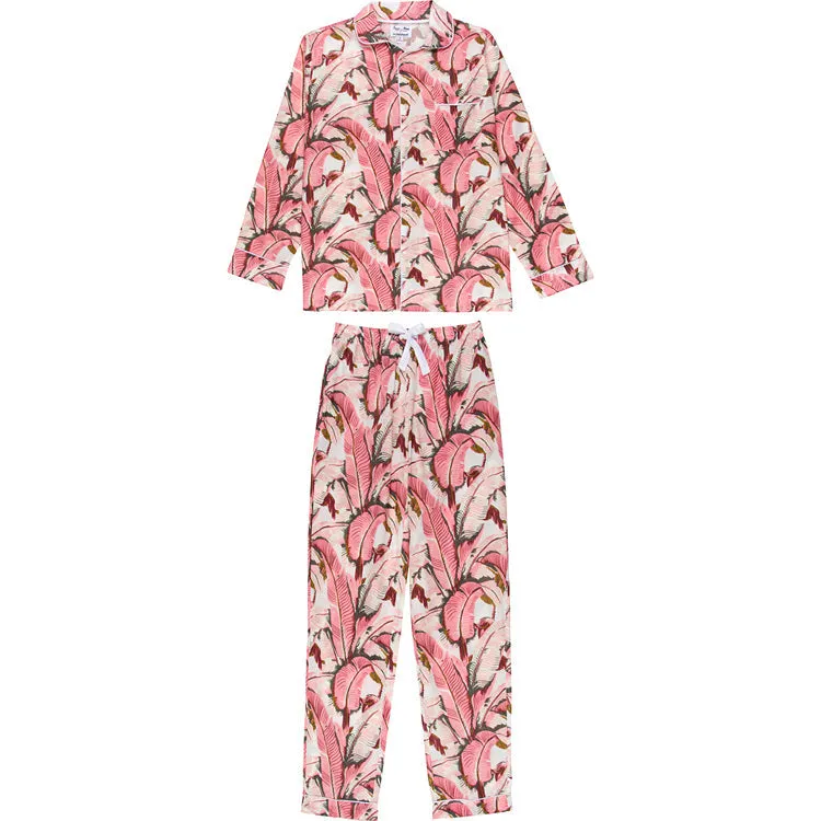 Men's Pink Martinique®, Banana Leaf Shirt   Pj Pant Set