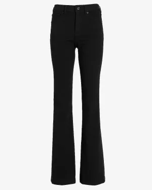 Mid Rise Black Bootcut Jeans in Pitch Black