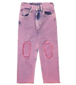 MM6 Maison Margiela distressed jeans, pink