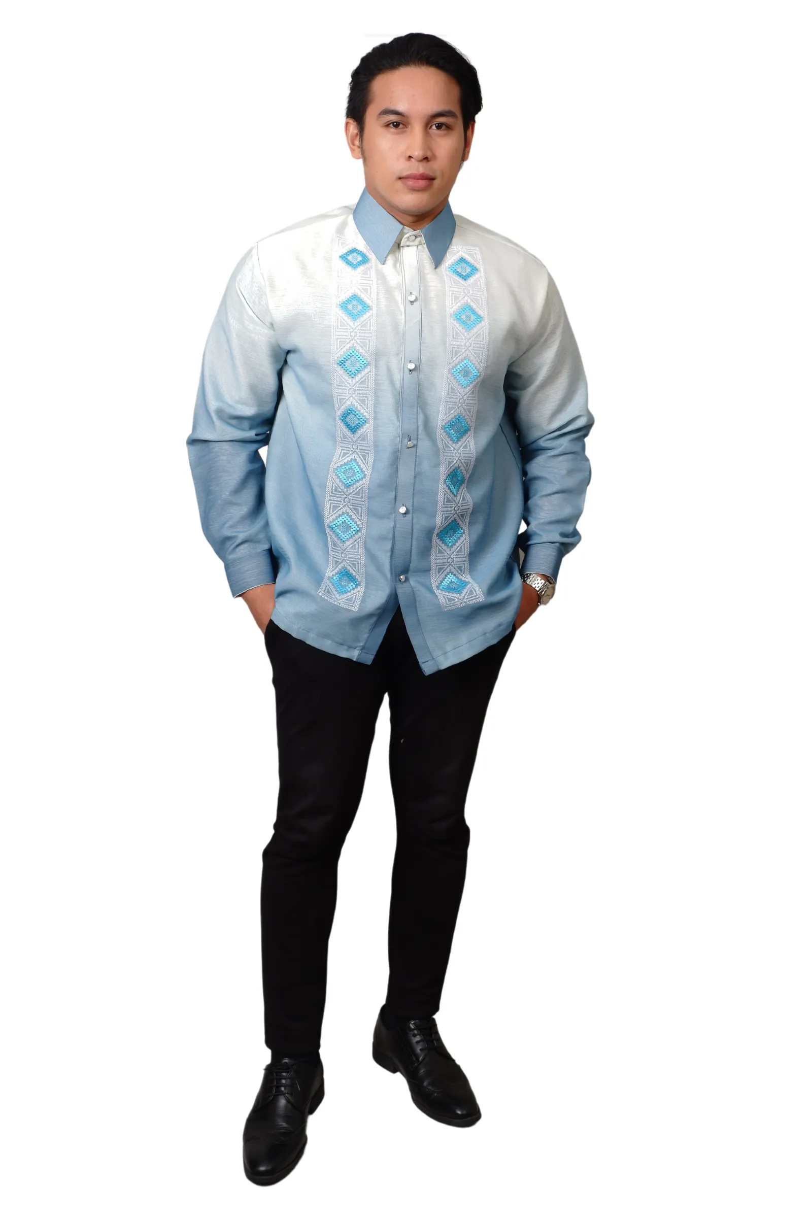 Monochromatic Blue Jusilyn Barong Tagalog - Dylan JK31