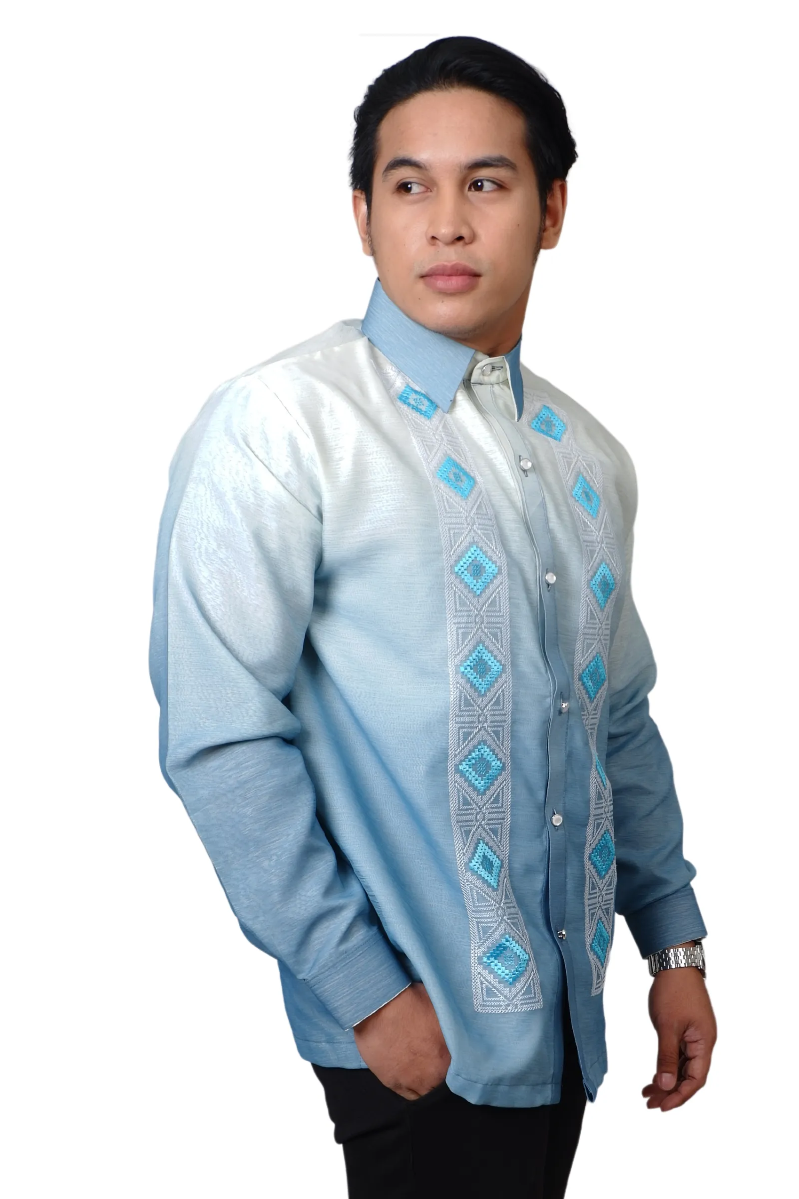 Monochromatic Blue Jusilyn Barong Tagalog - Dylan JK31