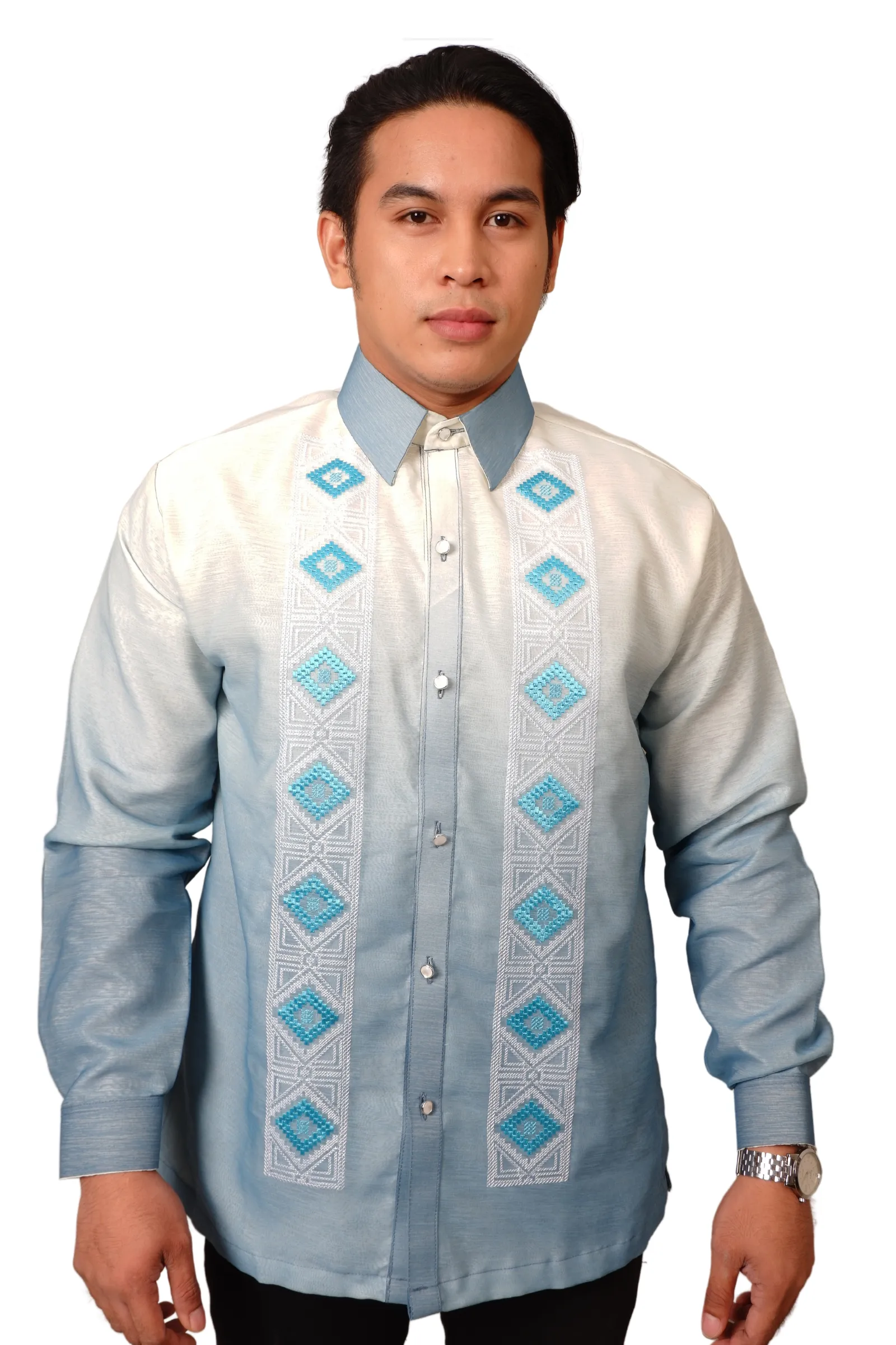 Monochromatic Blue Jusilyn Barong Tagalog - Dylan JK31