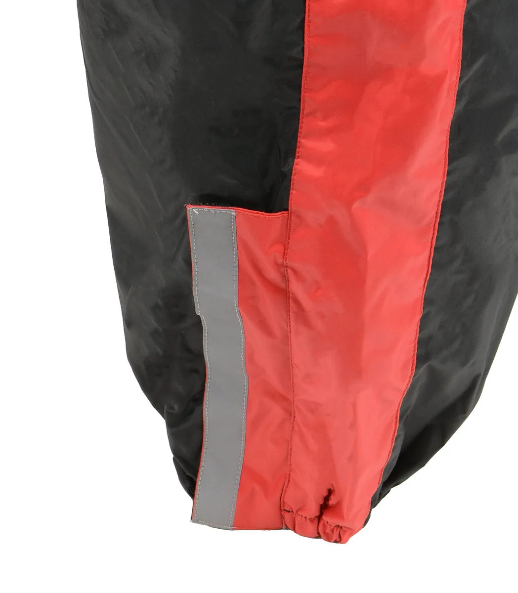 NexGen Ladies XS5001 Black and Red Water Proof Rain Suit with Reflective Piping