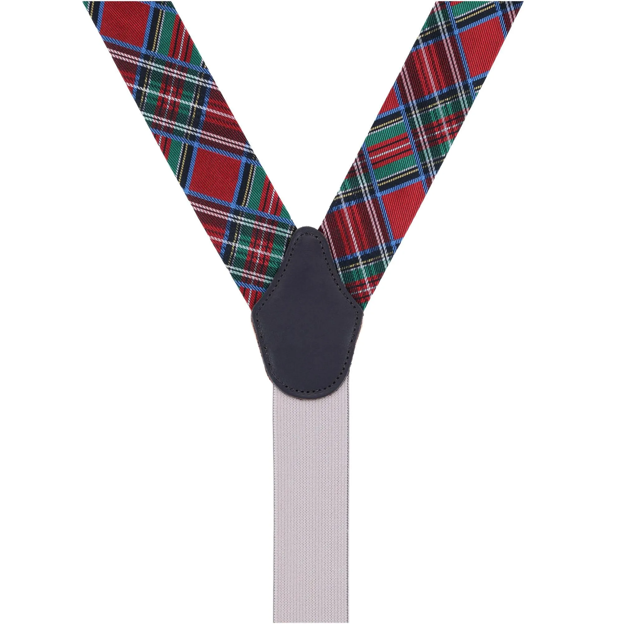 Nicholas Tartan Plaid Button End Silk Braces