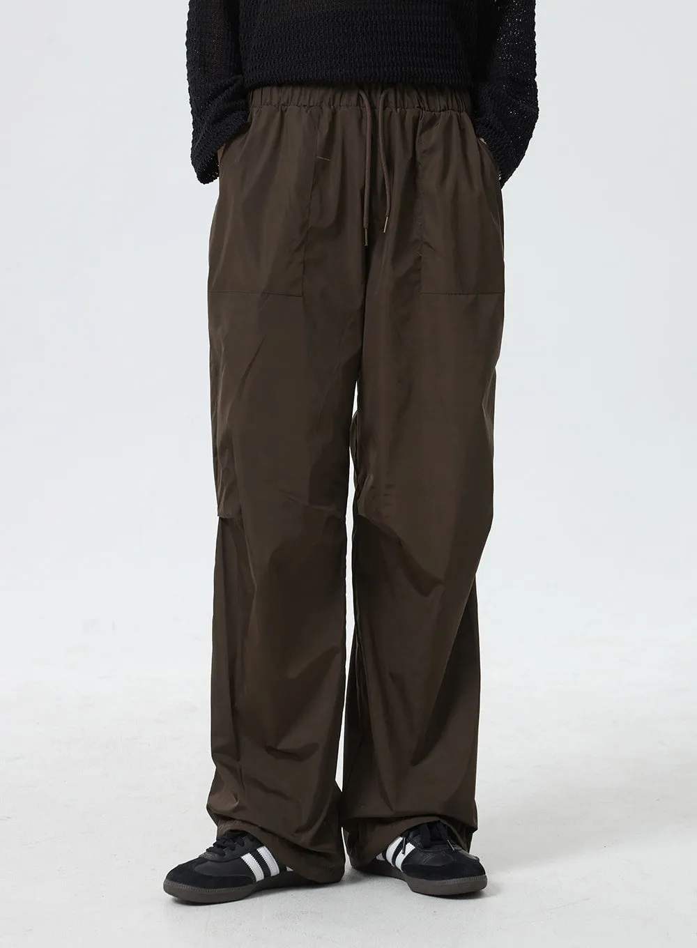 Nylon Wide Track Pants CM330