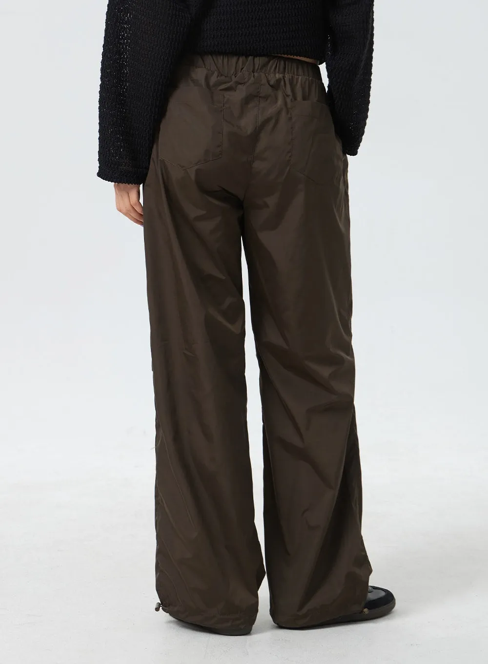 Nylon Wide Track Pants CM330