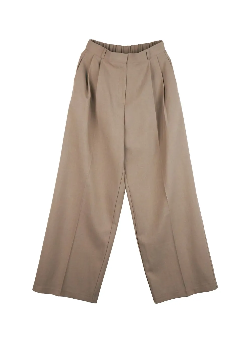 Pintuck Wide-Leg Slacks ON418