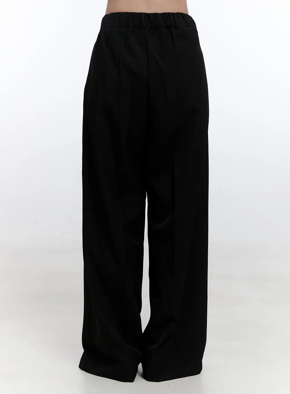 Pintuck Wide-Leg Slacks ON418