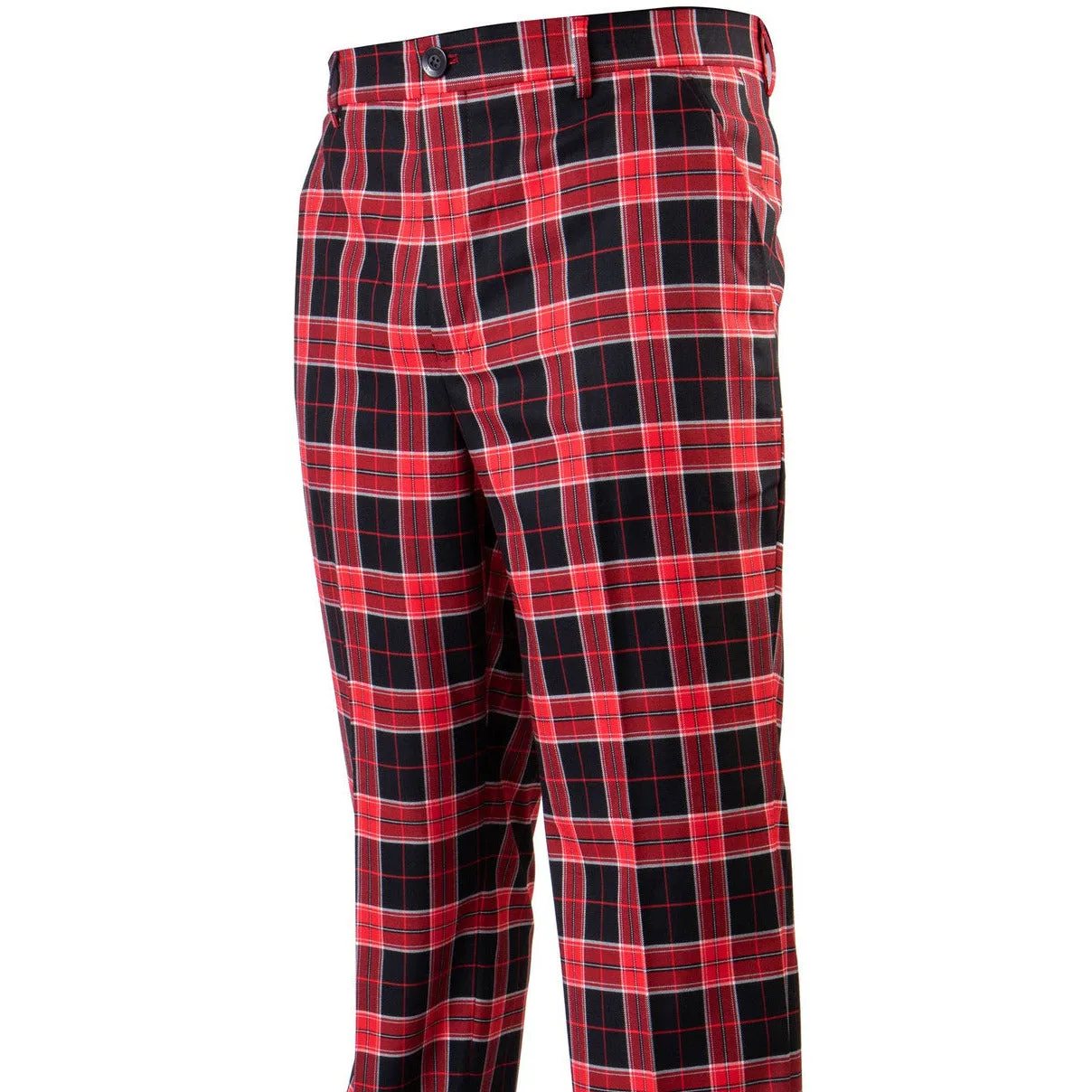 Plaid Red Black White Windowpane Pants