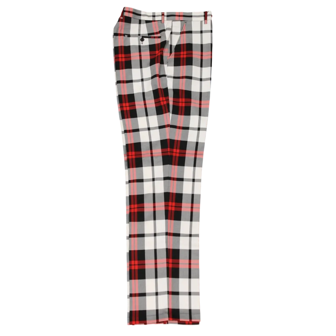 Plaid White Black Red Pants