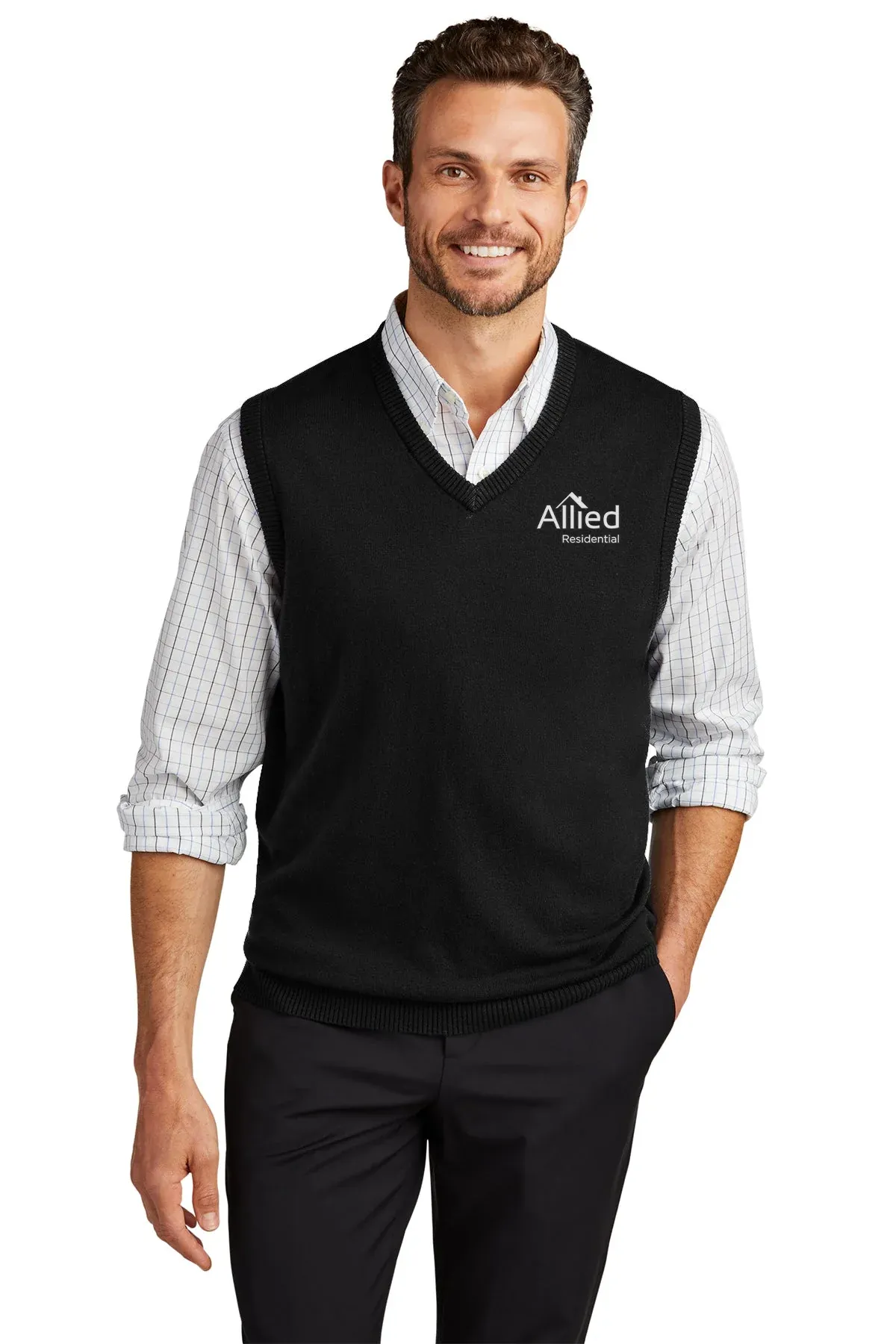 Port Authority Sweater Vest, Black [Allied Residential]