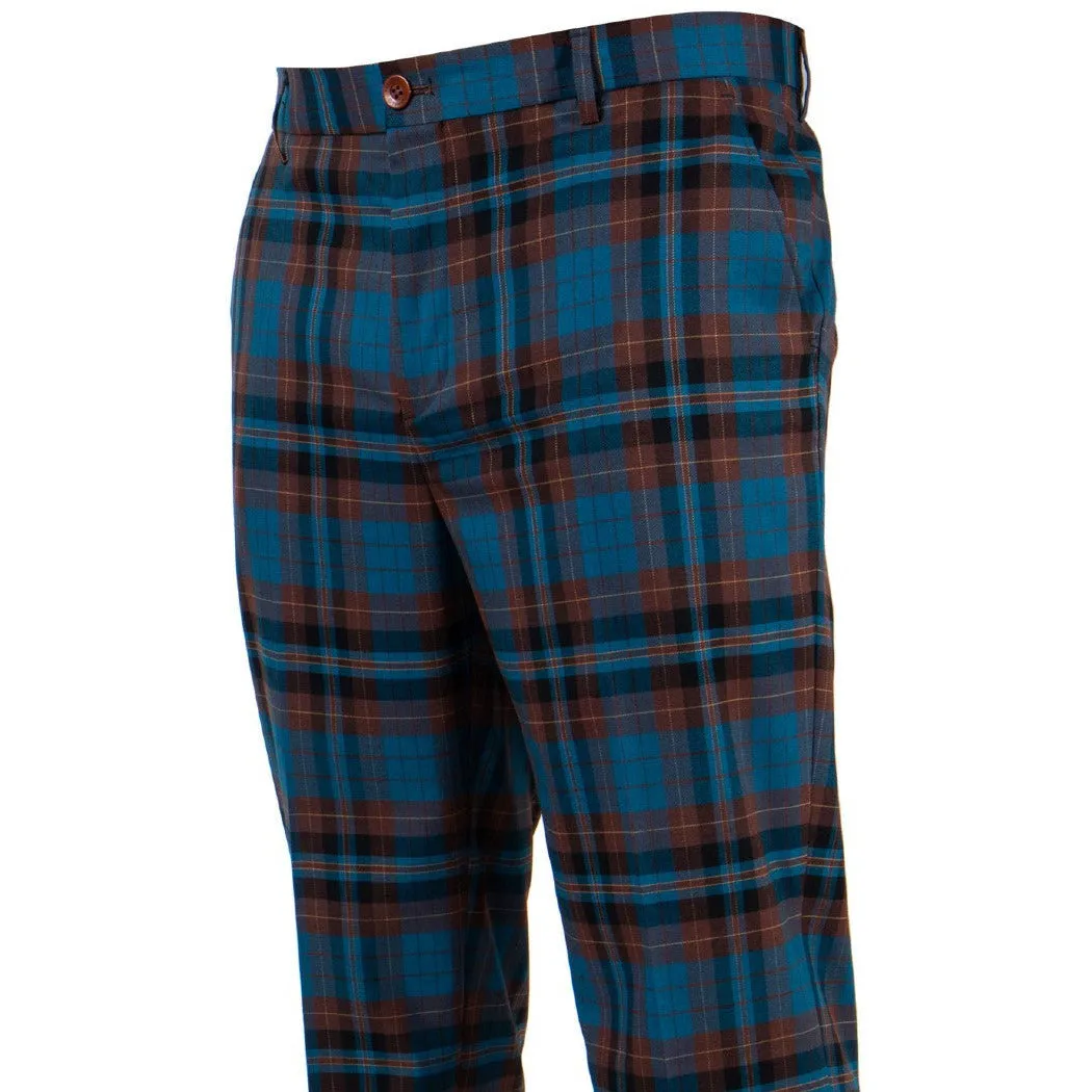 Prestige Teal Brown Plaid Pants