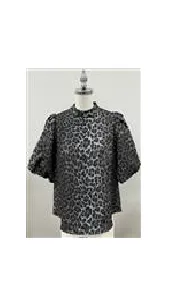 Puff Sleeve Leopard Print Top