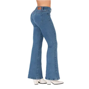 Regular Rise Butt Lift Flare Colombian Jeans with Removable Pads LOWLA 212357